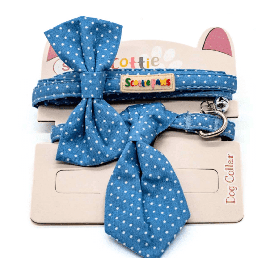 Dotty For Him Collar, Lead and Bow Tie Set