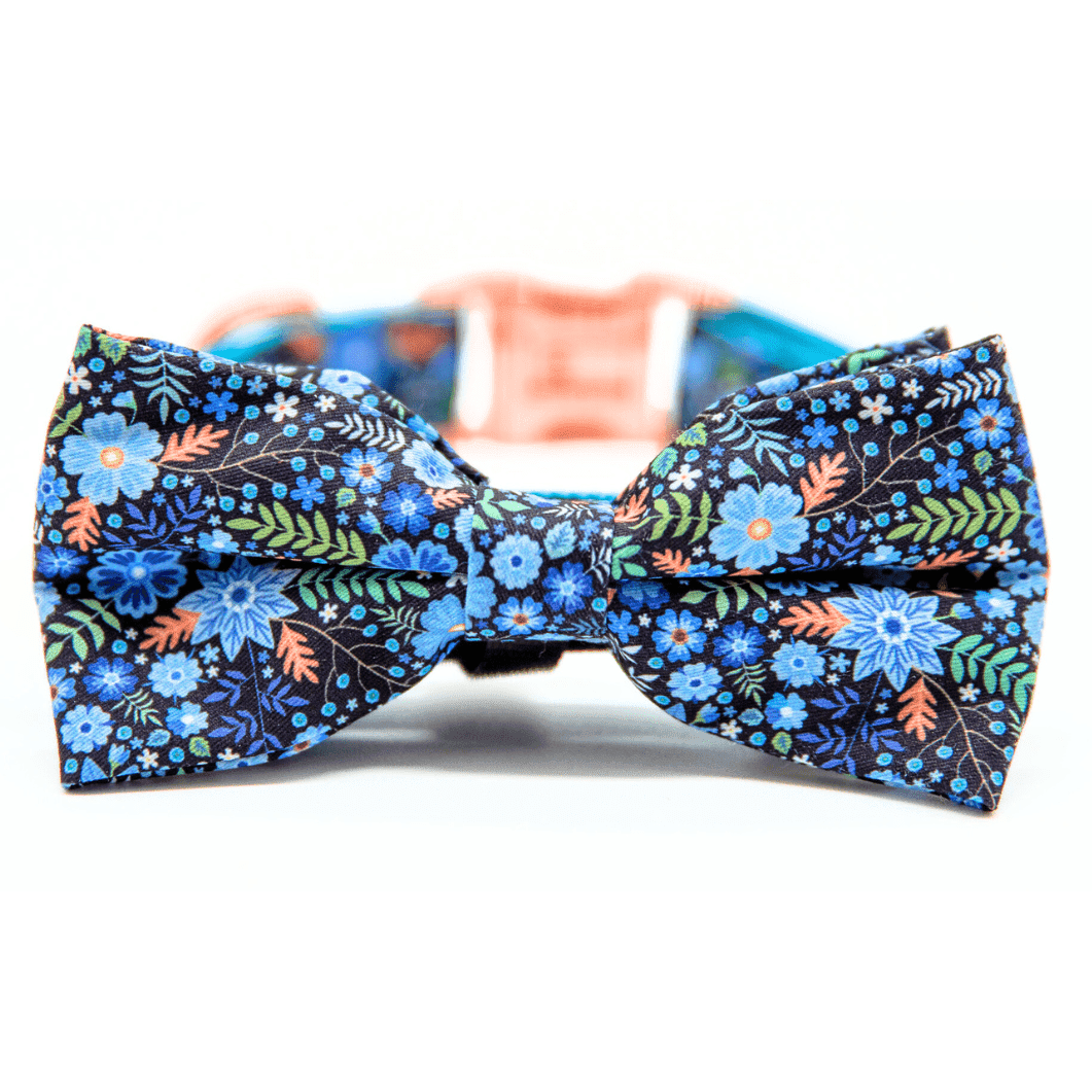 The Winter Blues Dog Bow