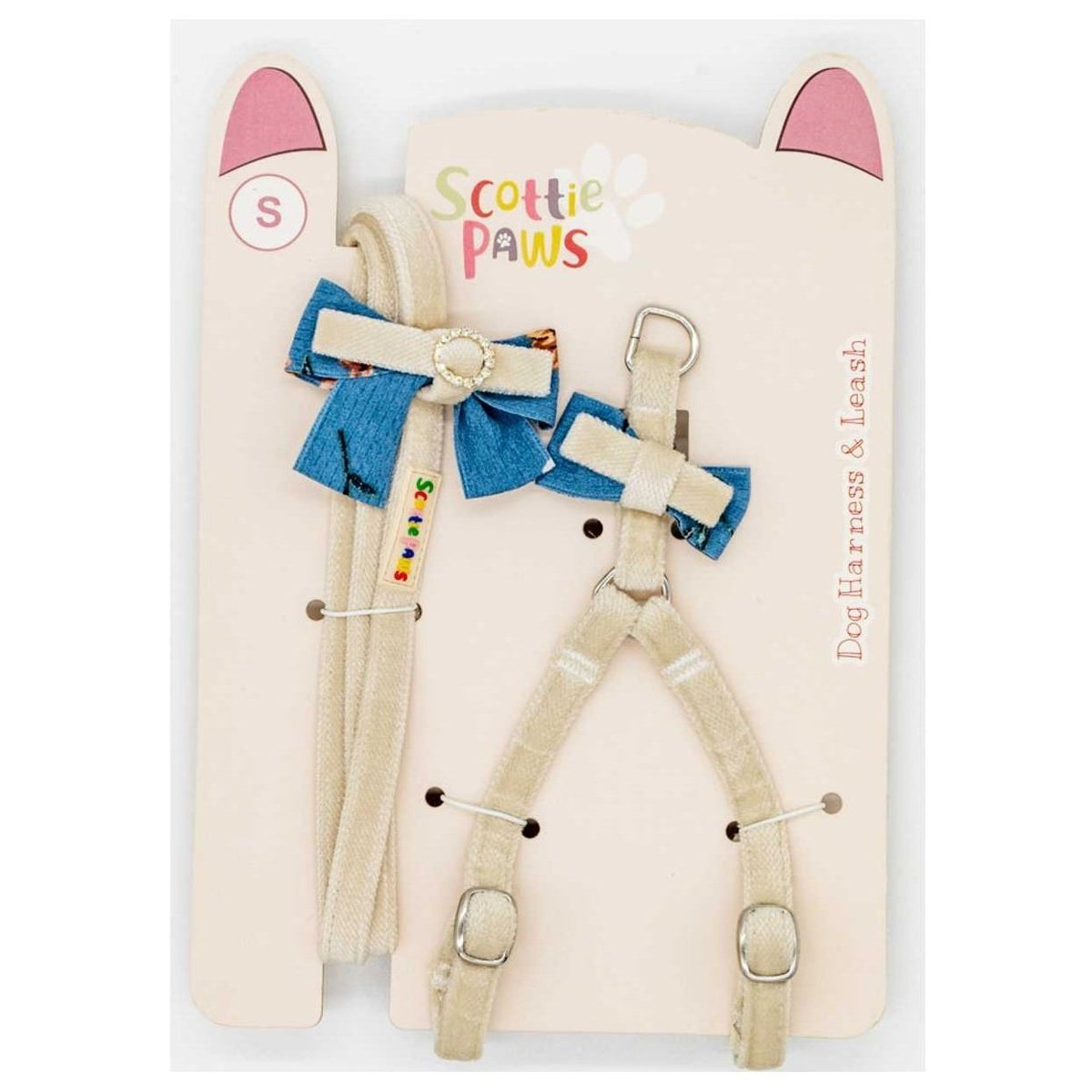 Soft and Gentle Cream Harness and Lead Set